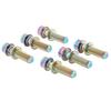 6PCS Bike Stem Bolts Titanium Alloy M5x20mm Bike Handlebar Stem Bolts Screws with Washer for Mountain Bikes Road Bikes