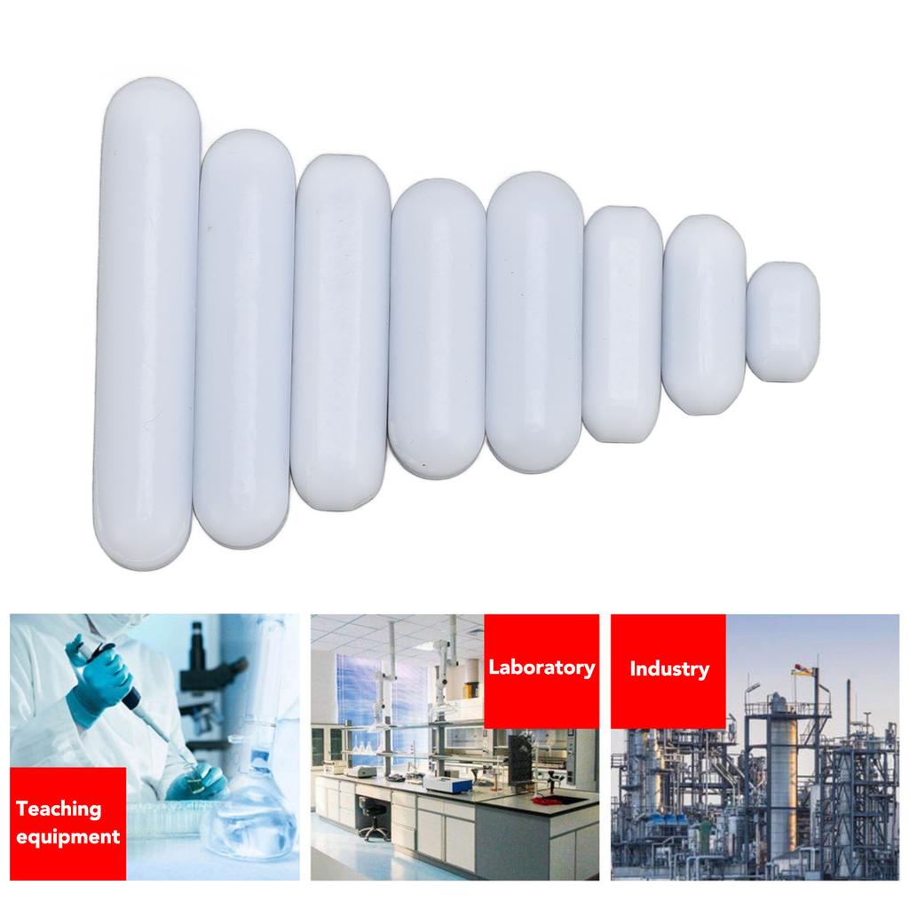 Magnetic Stir Bar Set Magnetic Stirring Rod Stable Erosion Resistant Practical 10mm-40mm with Plastic Box for Laboratory