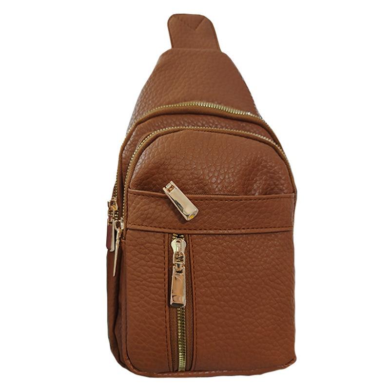 

Новая диагональная сумка через плечо модная, простая и легкая, многосекционная повседневная сумка-мессенджер, ретро-тренд на одно плечо. коричневый