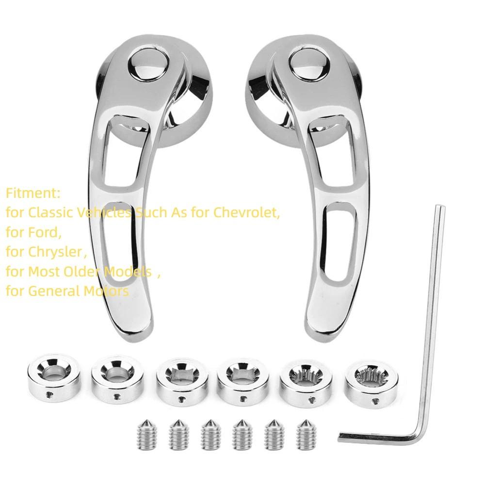 2PCS Iron plating Door Handle Set for Chevrolet / Ford / Chrysler / GM Classic Older Vehicles