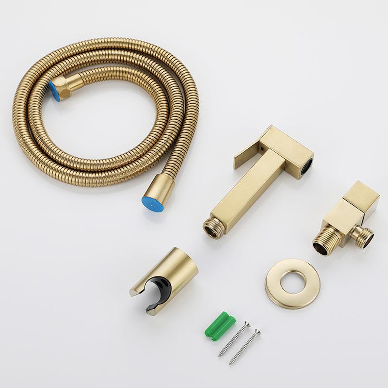 Brass Handheld Toilet Bidet Sprayer Set Accessories Black Bidet Faucet for Bathroom Sprayer Shower Head Self Cleaning Gold Color