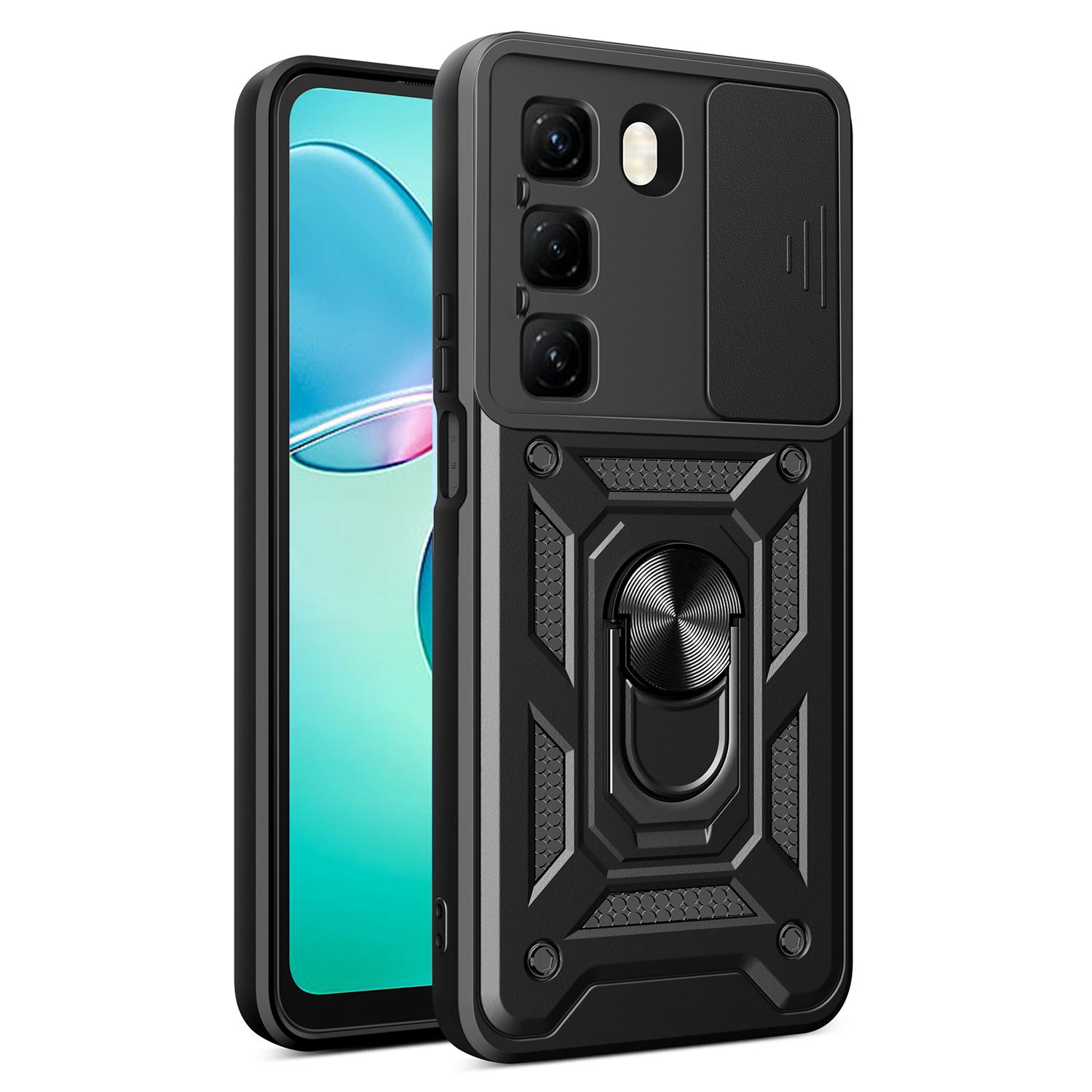 

Чехол для Infinix Hot 50 4G с выдвижной крышкой камеры, подставкой из ПК+ТПУ, чехол для телефона A