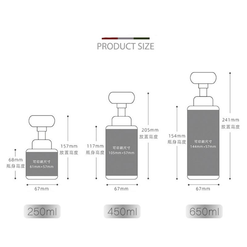 250ML Seifenspender Niedliche Blume Handseife Pumpflasche Floral Schaum Handseife Schäumer Plastik Badezimmer Drückflasche Händewaschflasche