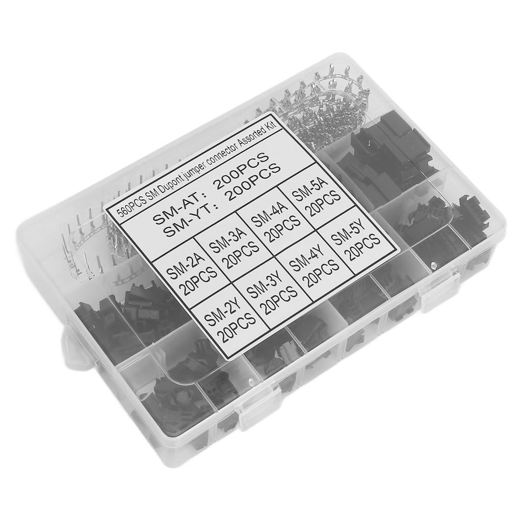 560 Pcs SM Terminal Connector Pin Terminal Connector Kit for Speakers Displays Household Appliances