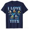 Vtipný ptačí meme Miluji prsa Pozorování ptáků Retro trička Unisex Potisk Tričko Volné Oversized Streetwear Hip Hop Unisex Tričko