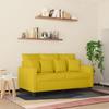Vidaxl Sofa 2-Osobowa, Żółta, 120 Cm, Tapicerowana Aksamitem