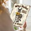Metal Wall Art Vintage Donkey with Sunflower Farmhouse Decor