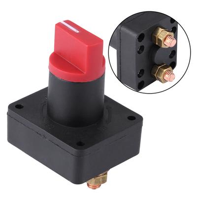 6MM 300A Διακόπτης Αποσύνδεσης Μπαταρίας, Premium Ποιότητα, Διακόπτης Κυκλώματος, Εφαρμογή σε Τροχόσπιτο Σκάφος Γιοτ, Πλαστικό Μαύρο Κόκκινο