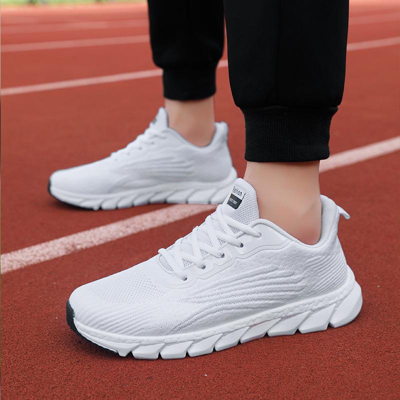 Spring new women's shoes ultra-light soft-soled sports shoes women's casual shoes fly-woven breathable non-slip comfortable running shoes men