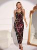 Elegant Women's Spaghetti Strap Backless Long Evening Dress - Sexy & Elastic Design