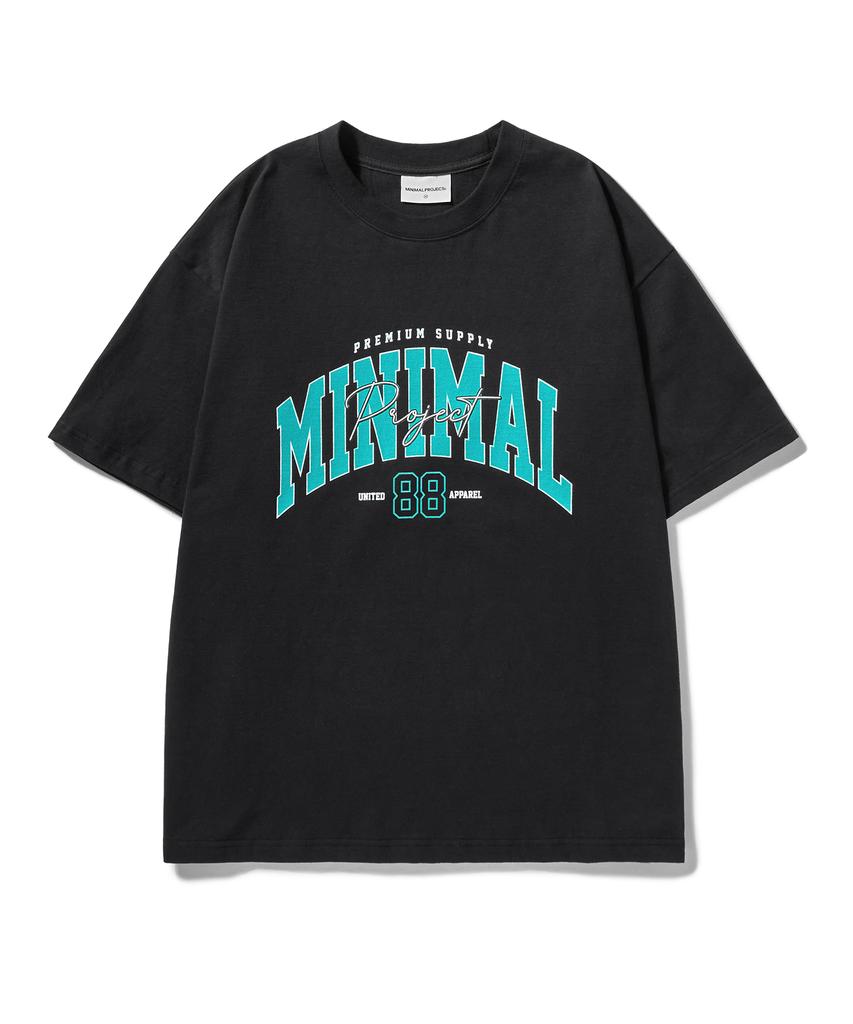 MINIMALPROJECT 88 Arch Logo Oversized Short Sleeve T-Shirt Mst150 [Black]