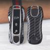 2pcs ABS Carbon Fiber Look Car Key Case Replace Cover For Porsche Panamera G2 TH