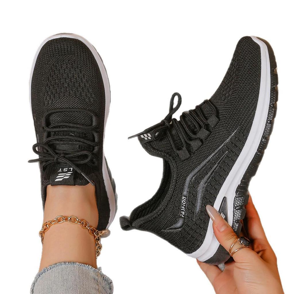 Autumn 2025 Women's Stylish Flyknit Sports Shoes: Comfortable, Plus Size Casual Sneakers