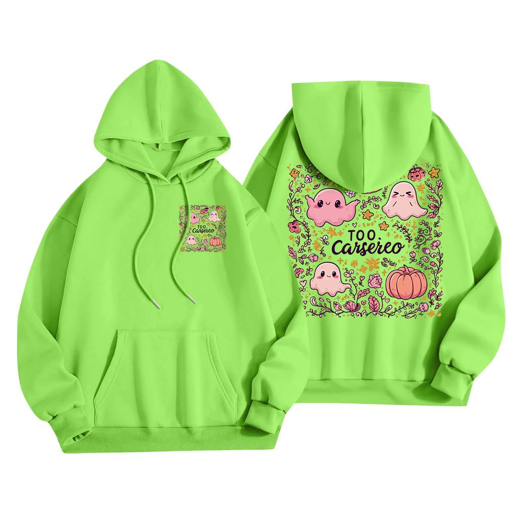 Children's Casual Fashion Halloween Print Long-Sleeved Hooded Sweatshirt