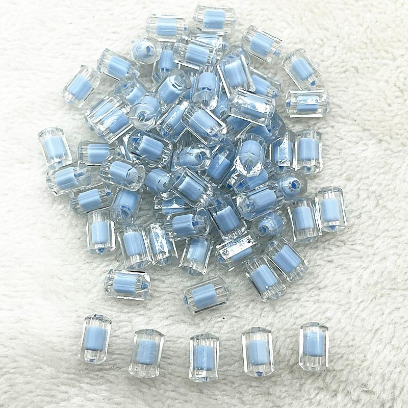 30pcs 12x7mm Matte/Transparency/AB Colour Acrylic Cylinder Beads Loose Spacer Beads for Jewelry Making DIY Bracelets Accessories