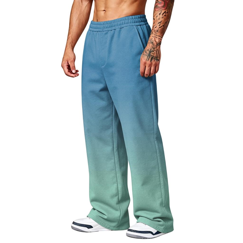 Pantaloni da Jogging Larghi Stampati da Uomo con Tasche per Abbigliamento Casual e Atletico