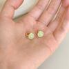 Elegant Green Chinese-Style Earring Clips - Summer Collection: Light Luxury, Exquisite Design