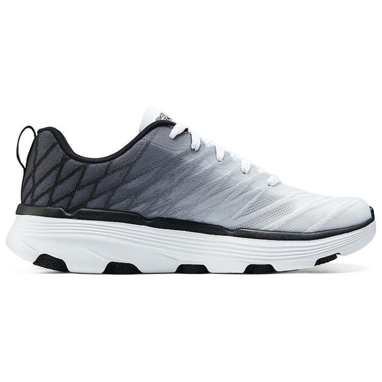 Skechers Y2K Retro Shock Absorbing Breathable Low Top Running Shoes Women Sneakers White Black 129347-WBK