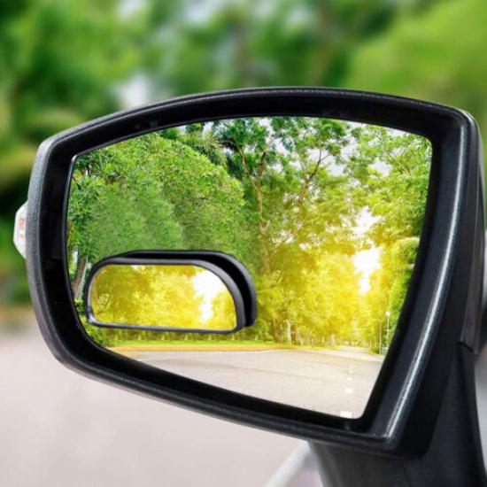 2 X Rectangle Big Stick On Rear View Auxiliary Blind Spot Car Wide Angle Mirror.