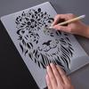 Plantilla DIY de Pintura de Rascar con Temática de Animales y Regla Creativa de Encaje