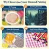 Diamond painting Aurora Borealis forest landscape DIY 5D home room decoration kit
