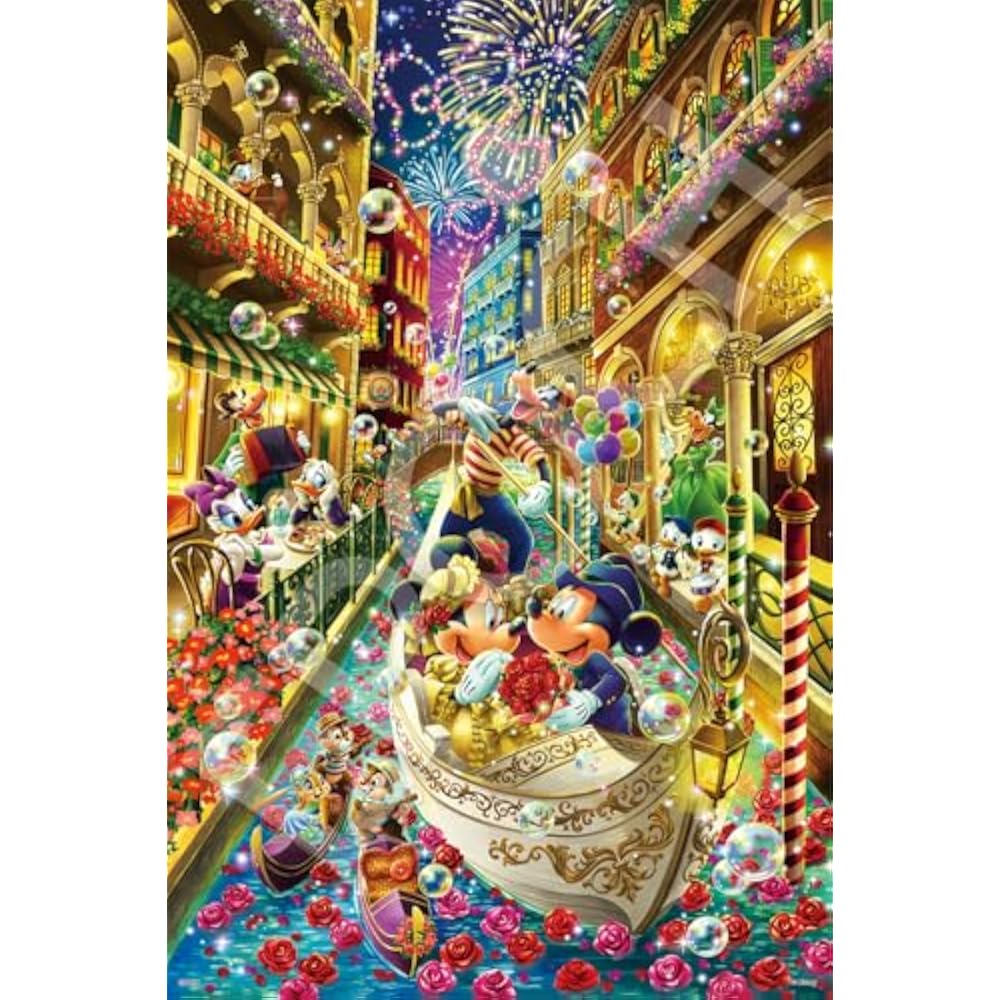 Epoch 1000 Piece Jigsaw Puzzle Decoration Collage Disney Mickey & Friends -Venetian Journey- (50×...