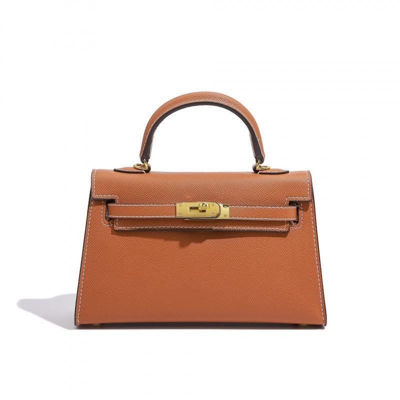 New trendy second-generation mini Kelly bag shoulder messenger bag niche contrasting handbag