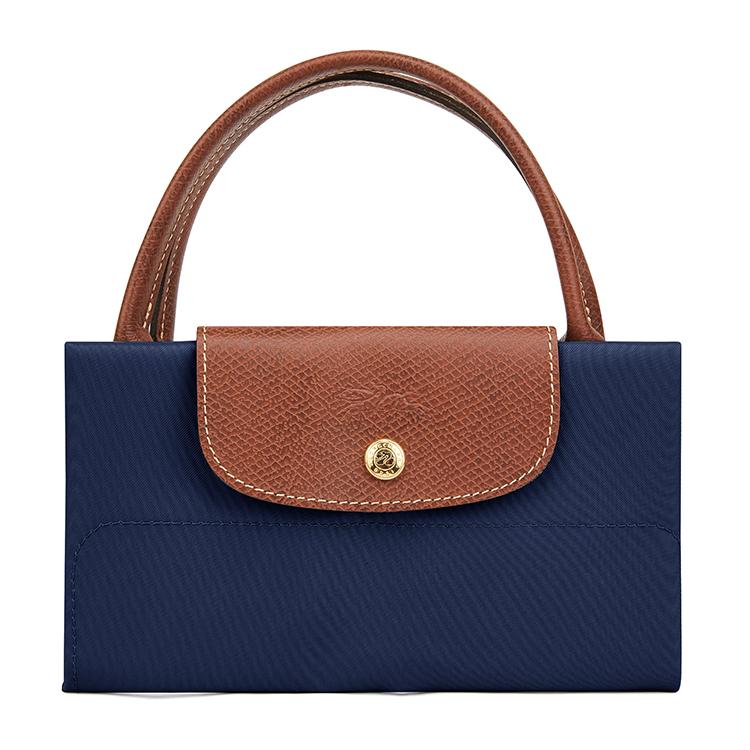 Longchamp Střední kabelka Le Pliage se zapínáním na patentku se zlatým povrchem, nylon, tmavě modrá, dámské kabelky 10168089P68