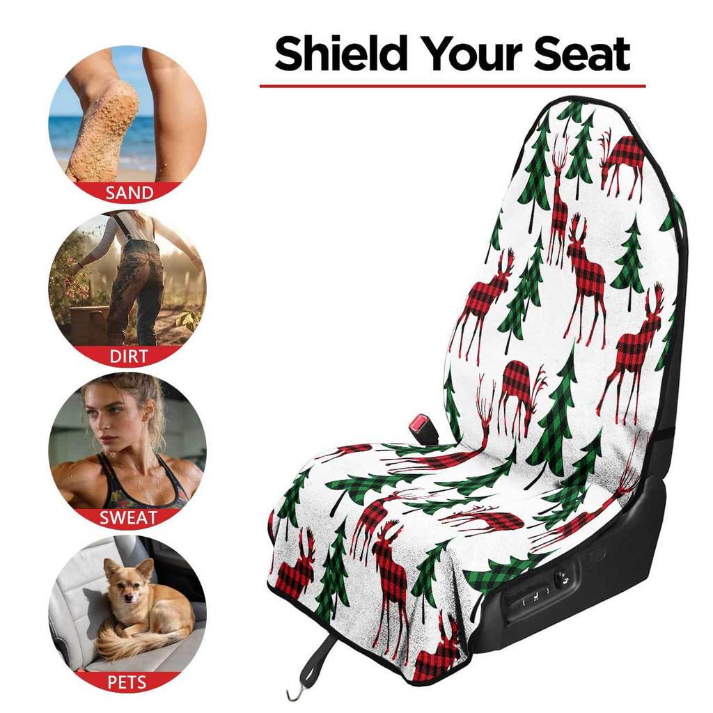 Universal Car Seat Towel Cover for Front Seat - Gym & Workout Ready, All-Season Protection