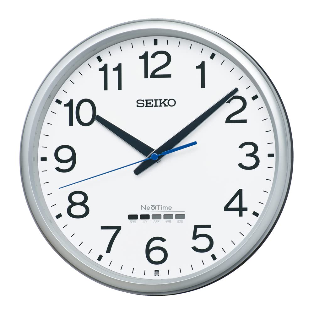 Seiko Clock Wall Clock Office Type Seiko Next Time Silver Metallic Diameter 310 X 51 Mm ZS254S Radio-controlled