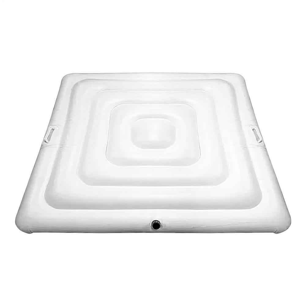 Outdoor Swimming Pool Inflatable Cover Inflatable Hot Tub Cover Dustproof Rainproof Insulated Lid for Square Hot Tub 135cm