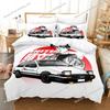 Initial D Ae86 Premium Luxus Bettwäsche Set Japan Cartoon Weiche Bettbezug Plüsch Decke Tagesdecke Einzelbettgröße Bedruckt