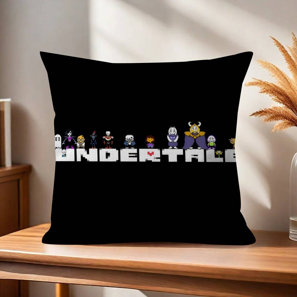 Cute HUndertale SansW Office Cushion Pillowcase Car Cushion CoverXCM Lumbar Pillowcase Sofa Pillowcover