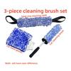 3pcs Car Wheel Cleaning Brush Set, Microfiber Bendable Wheel Detailing Brush,Soft No-Scratch SUV RV Car Wheel Rim Cleaner Brush
