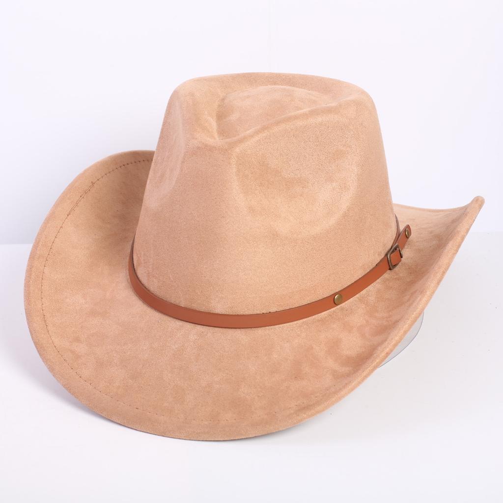 Popular European and American Classic Suede Western Cowboy Hat Men's and Women's Fashion LO Style Peach Heart Cowboy Hat