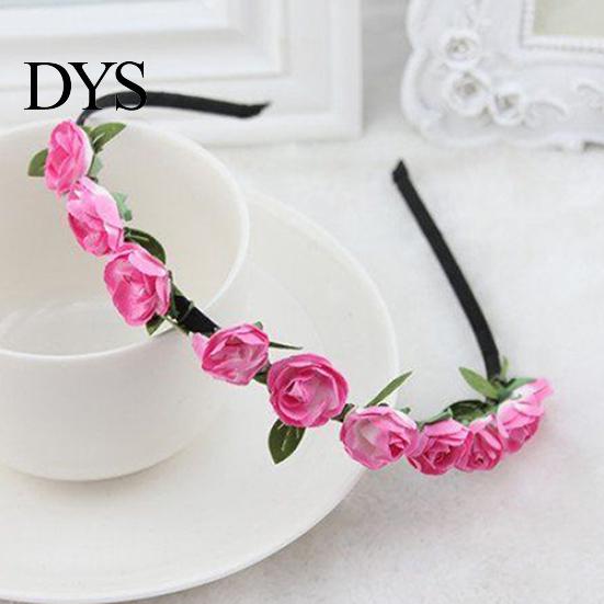 Corona di Fiori di Rosa Fascia per Capelli da Festival Ghirlanda da Matrimonio Accessorio Fascia per Capelli Floreale