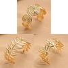 Beach Summer Shaped Leaf Metal Bracelet For Women With Electroplated Finish