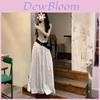 Casual Cotton Blend Long Skirt With Elastic Waist For Women Summer Travel And Office Wear