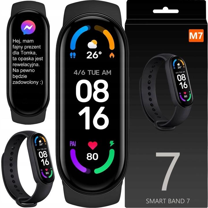 Smartwatch Zegarek Opaska Sportowy Smartband M7 Męski Damski Pulsometr