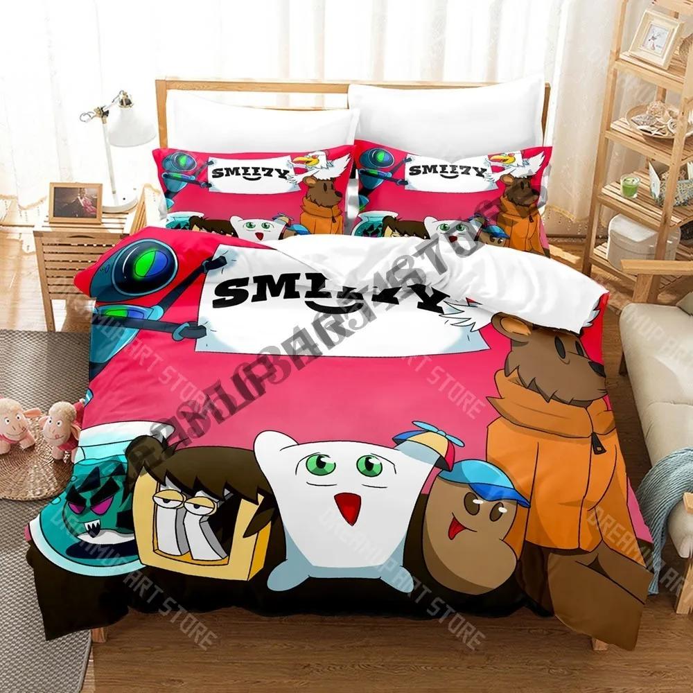 Ensemble de literie SMii7Y imprimé 3D Simple Jumeaux Lit Simple Lit Double Queen Size King Size Ensemble de lit Adulte Enfant Chambre à coucher Housse de couette Ensembles Drap de lit Anime EU Single 90x200cm