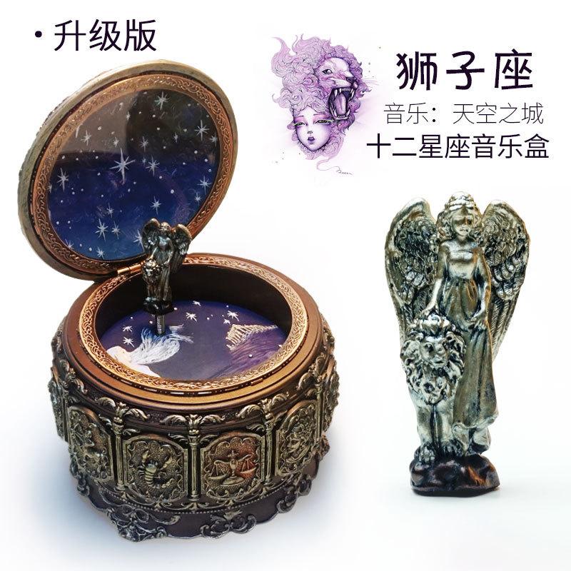 Diy Constellation Retro Music Box Music Box Creative Boutique Christmas Birthday Gift for Girls Spinning Glow