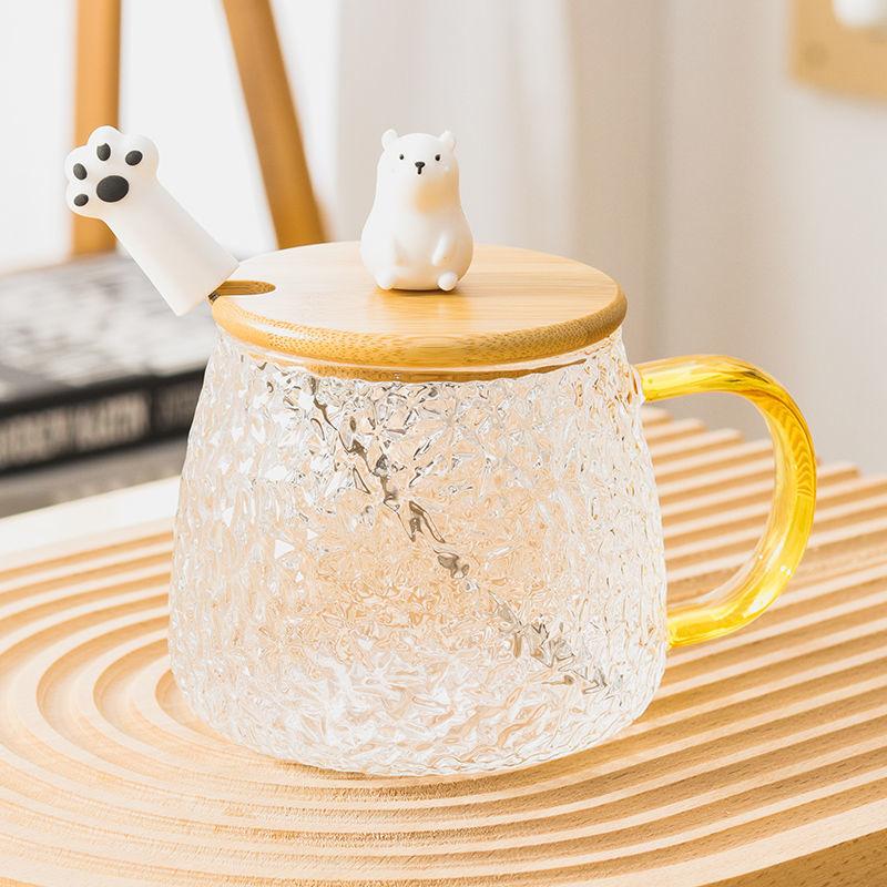Kreativní žáruvzdorný skleněný pohár na nápoje 3D zvířecí skleněný hrnek Roztomilé obývací pokoj kávové hrnky Doprava zdarma Vánoční hrnky Sklenice