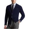 Polo Ralph Lauren FW24 Logo V-Neck Business Gentleman Knit Sweater Men sweater Dark-Blue MNPOSWE16822082