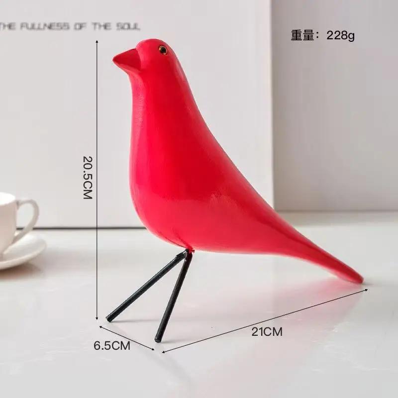 Ornamento Artistico Regalo Stile Nordico Statuetta Uccello in Resina Fatta a Mano Decorazione Moderna Minimalista per Soggiorno Camera da Letto Ufficio Decorazione per la Casa
