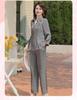 Mom's Elegant Slimming Chinese Style Two-Piece Summer Suit for Middle-Aged Women