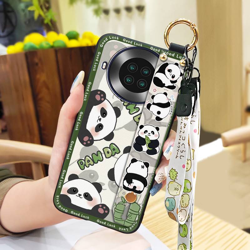 Dirt-resistant Cartoon Phone Case For Cubot Note20 Phone Holder Wristband Waterproof Panda Soft case Anti-dust Cute Ring