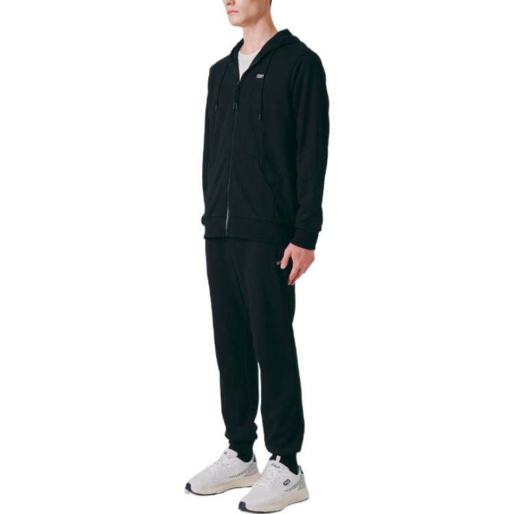 Fila Knitted Sweatpants Unisex Black Moderate Cuffed Pants FS2FPE3102X-BLK