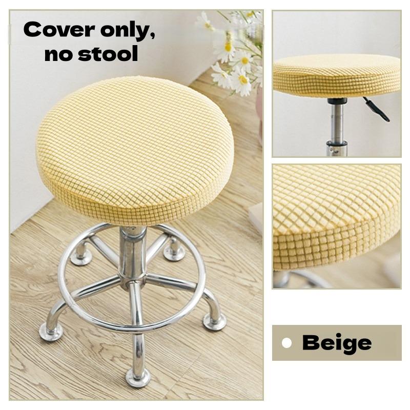 

Thickened Chair Covers Slipcover Soft Elastic Round Spandex Bar Stool Covers Chair Seat Protector Home Office Decor Cover 1pc