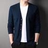 Men's Business Casual Solid V-Neck Knitted Cardigan