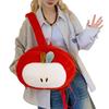 Kawaii Cartoon Fruit Plush Backpack Soft Cute Decorate Knapsack Fruit Doll Shoulder Bag  Outdoor